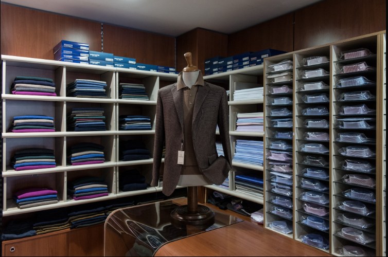 L’interno della boutique Giorgio Bachi a Roma